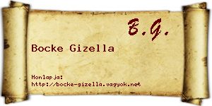 Bocke Gizella névjegykártya