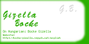 gizella bocke business card